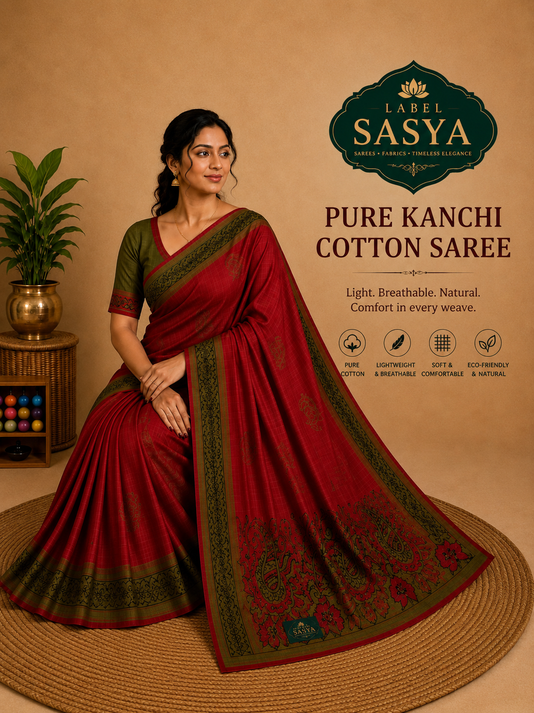 PREMIUM PURE COTTON SAREE