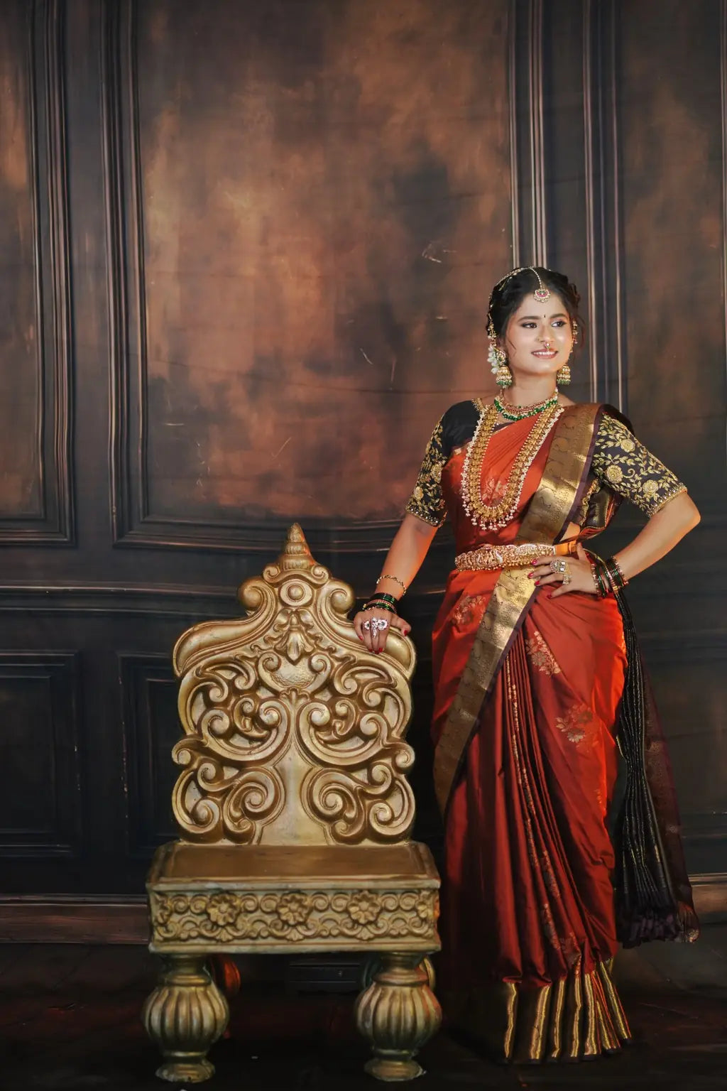 Sindoor Heritage Dharmavaram Pattu Saree
