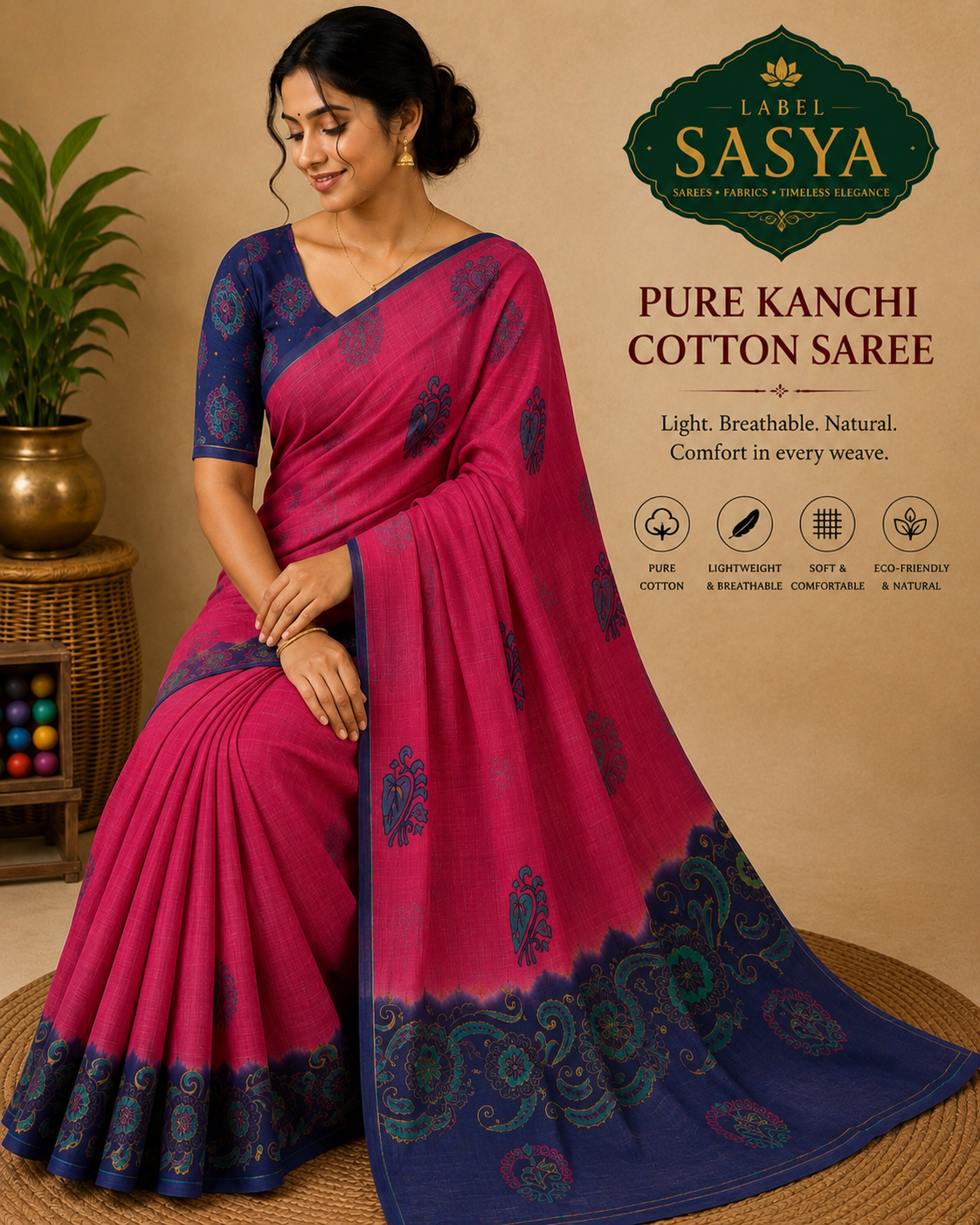 PREMIUM  PURE COTTON SAREE