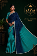 Luxury Banaras Georgette Traditional Saree