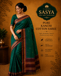 Classic Pure Kanchi Cotton Temple Border Saree