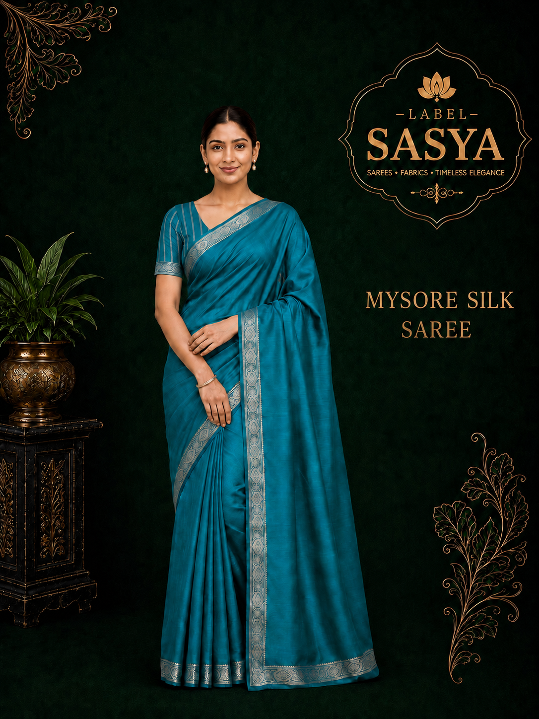 SOFT SEMI MYSORE SILK SAREE