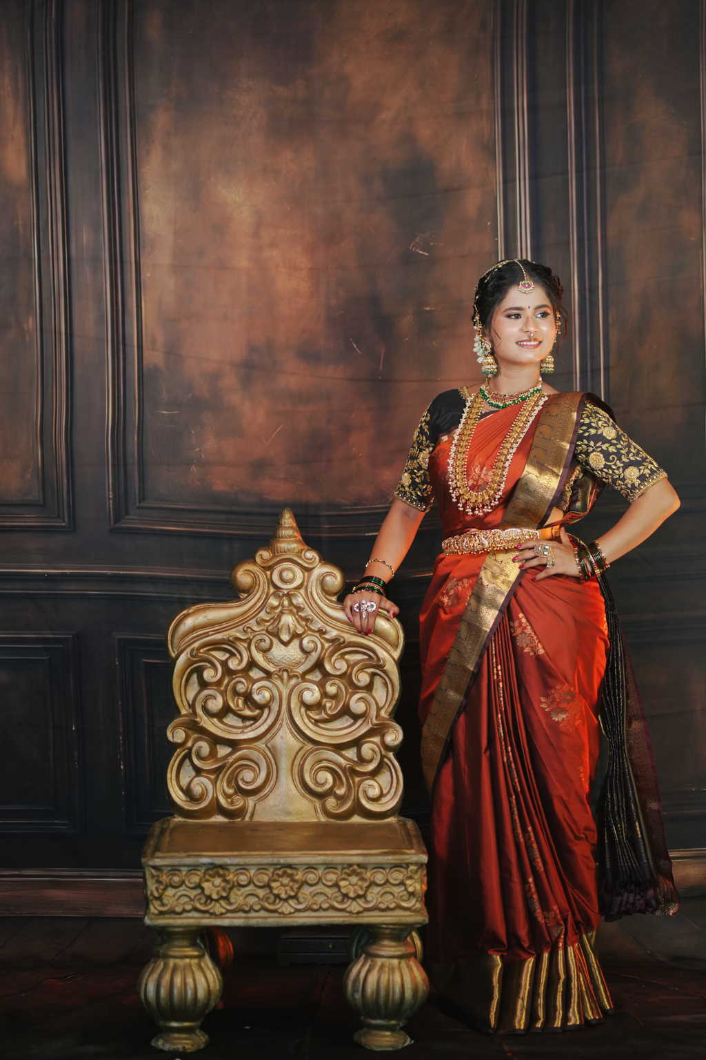 Sindoor Heritage Dharmavaram Pattu Saree