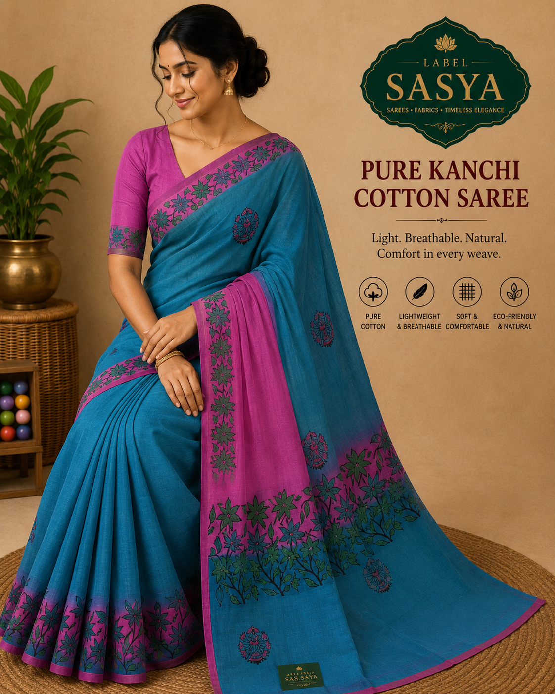 PREMIUM  PURE COTTON SAREE