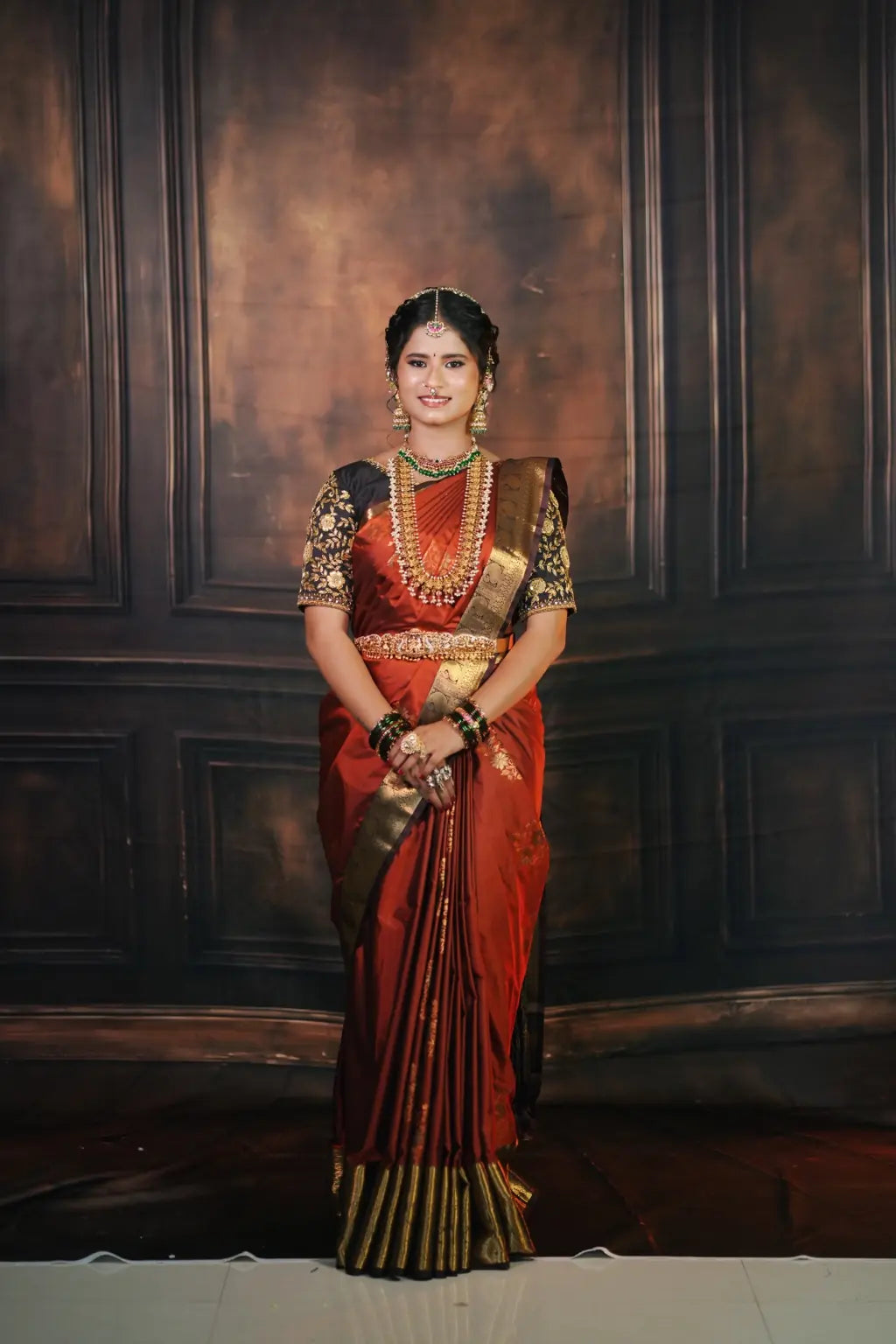 Sindoor Heritage Dharmavaram Pattu Saree