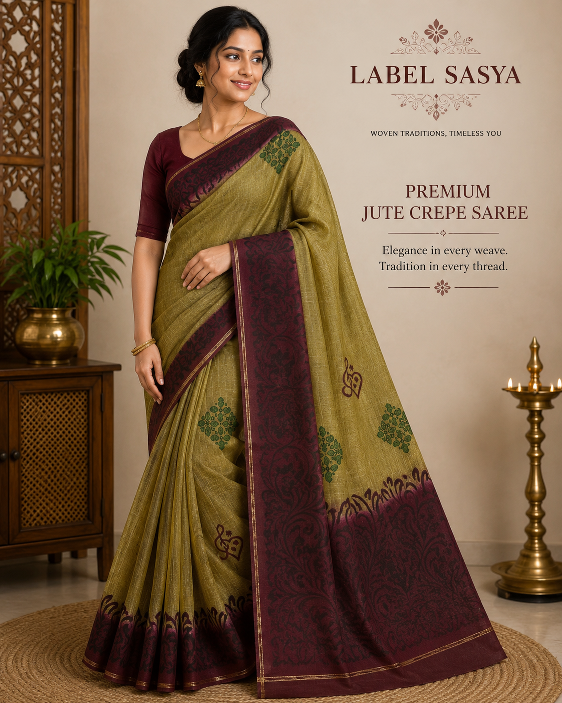 PREMIUM JUTE CREPE SAREE