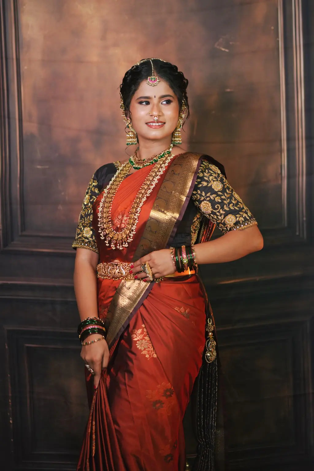 Sindoor Heritage Dharmavaram Pattu Saree