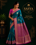 PREMIUM DHARMAVARAM PATTU SKY BLUE AND PURPLE BORDER SAREE