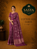 TRADITIONAL SILK COTTON BEAUTY SAREE MEAGANTA COLOUR