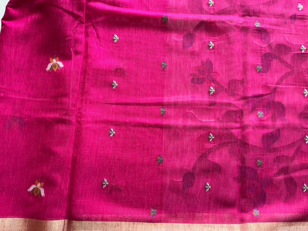 LUXURY LENIN JAMDANI SAREE