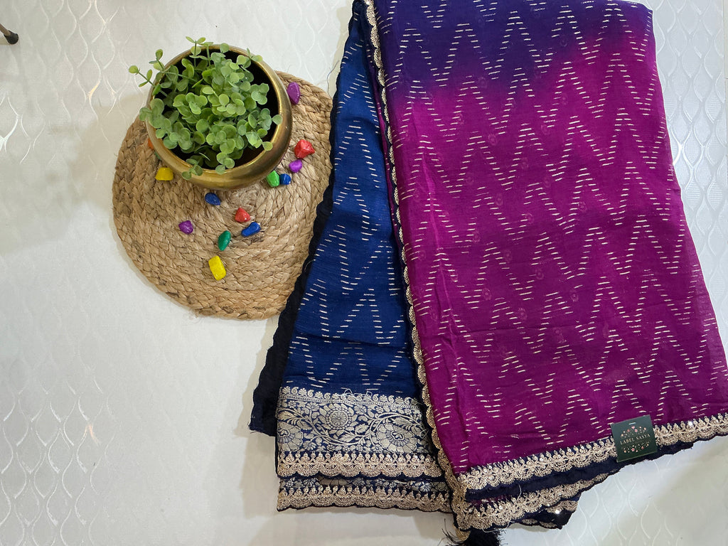 Premium Banaras Georgette Border Saree