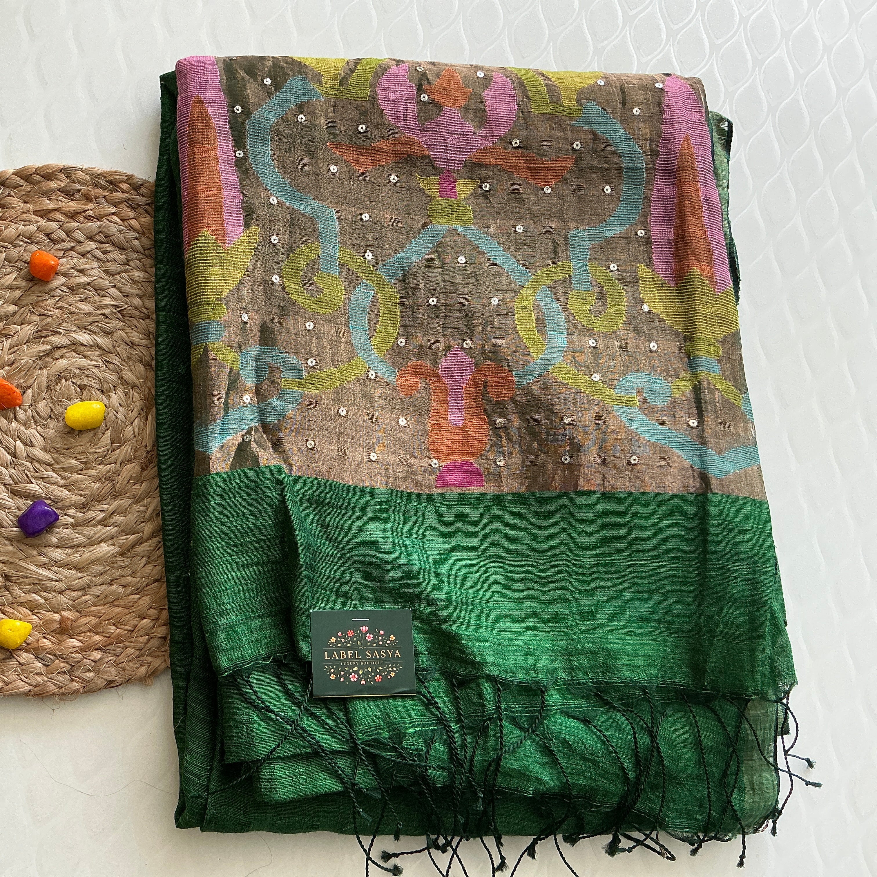 PREMIUM PURE MUSLIN JAMDANI MATKA SAREE