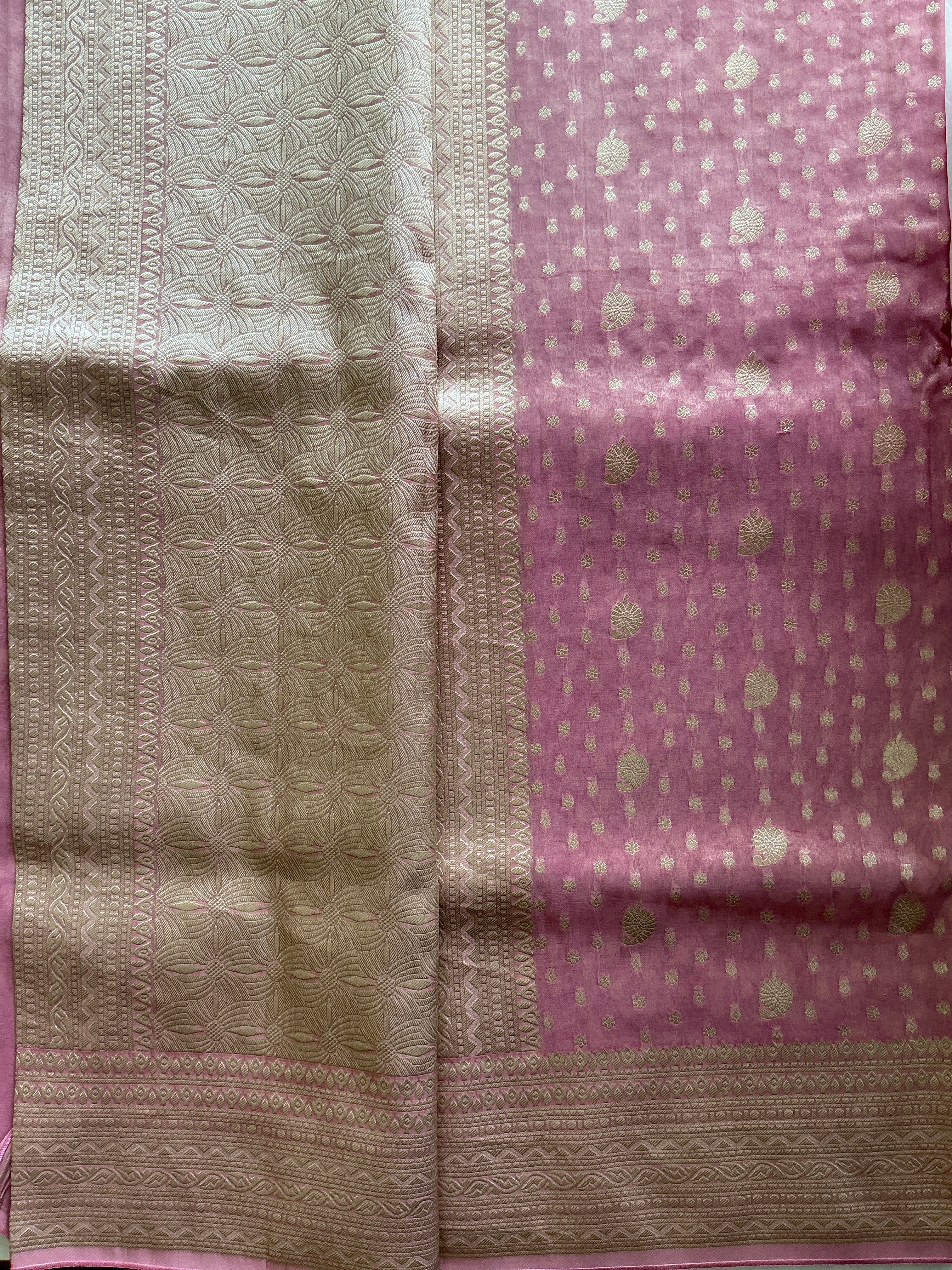 PREMIUM KORA TISSUE SAREE BABY PINK