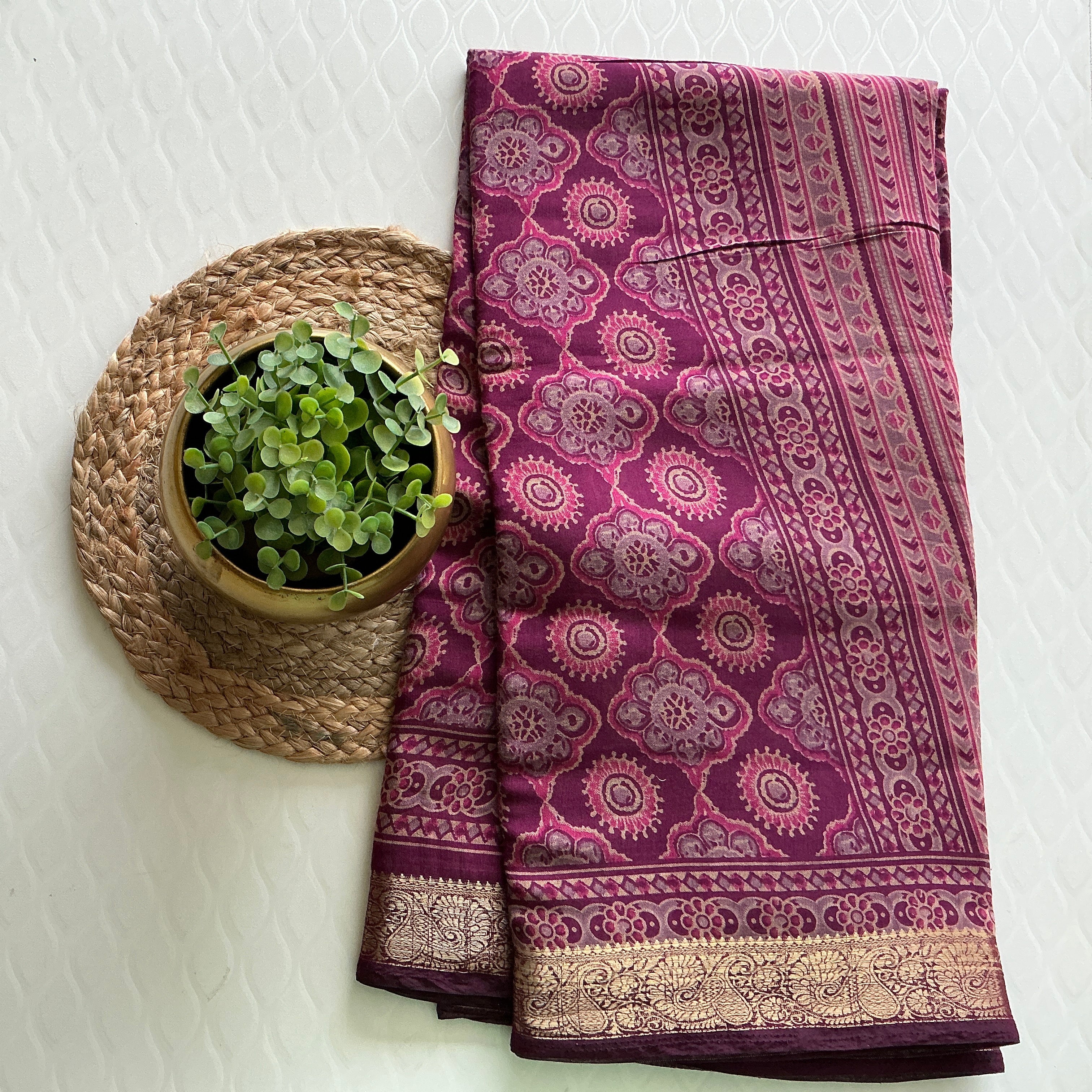 PREMIUM CHENDERI MAGENTA SAREE